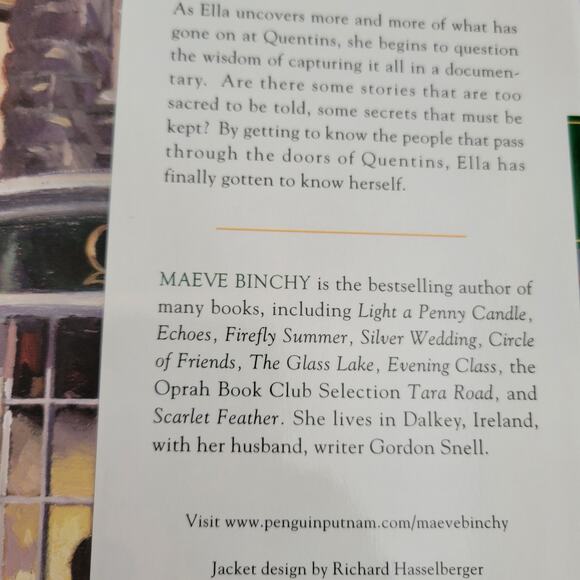 Quentins by Maeve Binchy Hard Cover Vintage - Picture 3 of 8